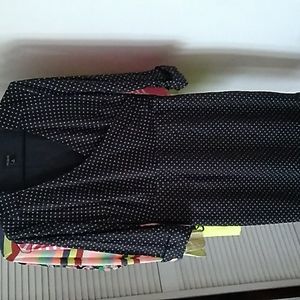 Ann Taylor Blue Polka Dot Dress